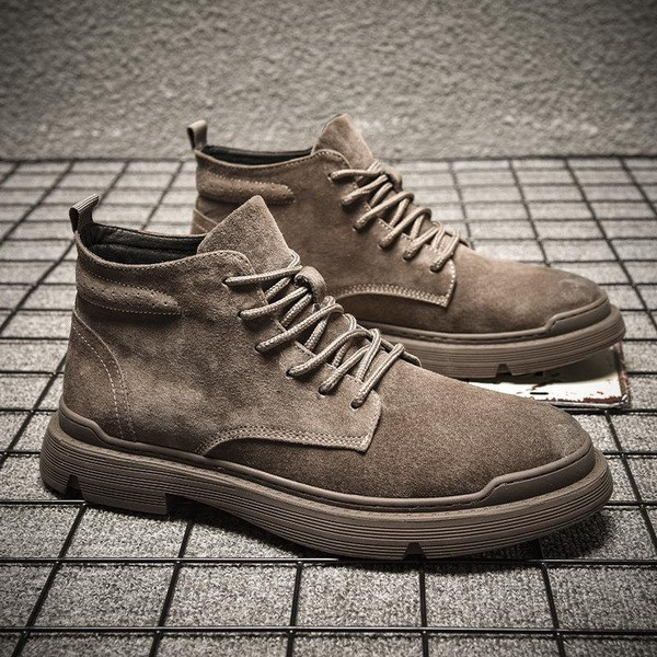 Öko velúrból készült téli férfi cipő fűzős