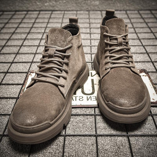 Öko velúrból készült téli férfi cipő fűzős