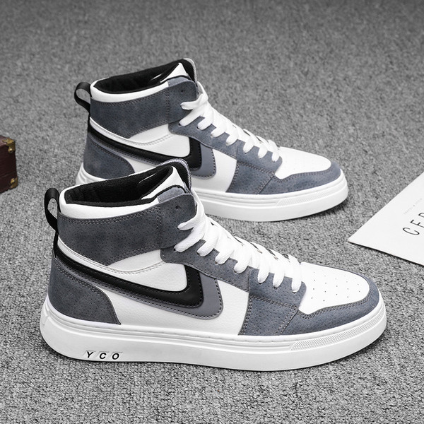 Lapos talpú és fűzős férfi téli sportcipő