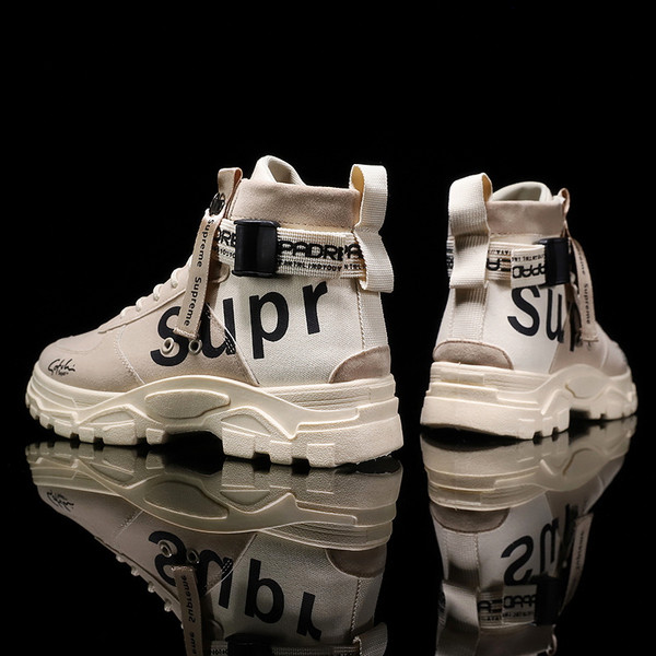 Öko velúrból készült magasszárú férfi tornacipő