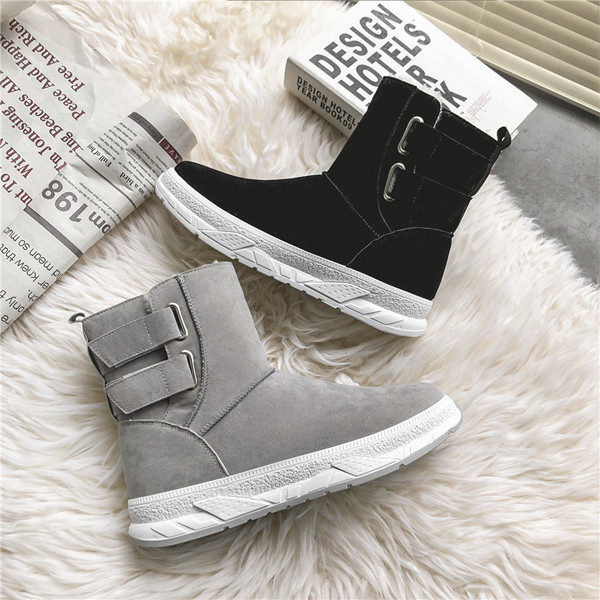 Ανδρικές casual μπότες με ζεστή επένδυση και επίπεδη σόλα