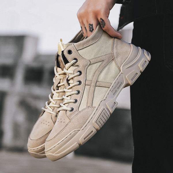 Durva talpú férfi csizma - textilből