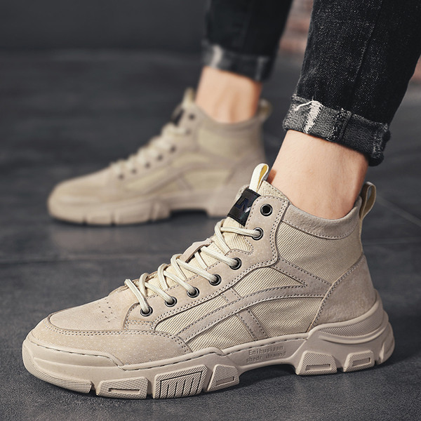 Durva talpú férfi csizma - textilből