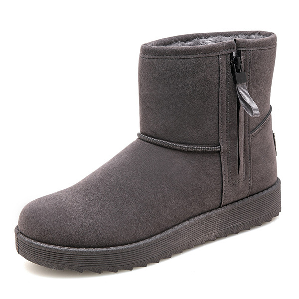 Férfi téli csizma öko velúrból, cipzárral