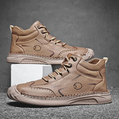 Lapos talpú férfi bőrcsizma