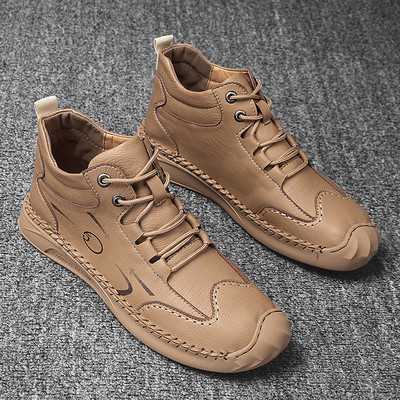 Lapos talpú férfi bőrcsizma