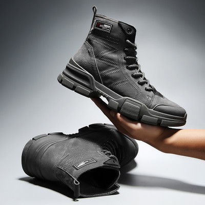 Lapos talpú és fűzős férfi csizma