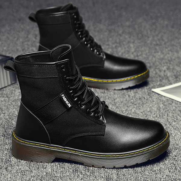 Alkalmi férfi csizma télre fekete fűzővel