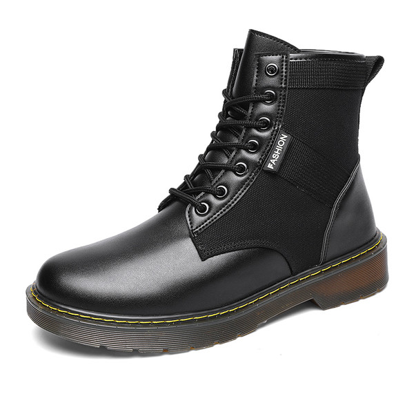 Alkalmi férfi csizma télre fekete fűzővel