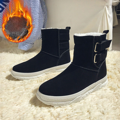 Ανδρικές μπότες με ζεστή επένδυση και λουράκια βελκρό