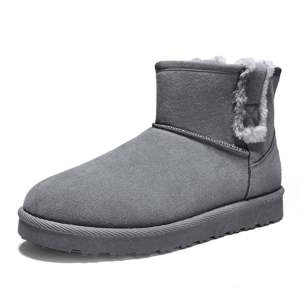 Χειμερινές ανδρικές μπότες από οικολογικό σουέτ με μαλακή επένδυση