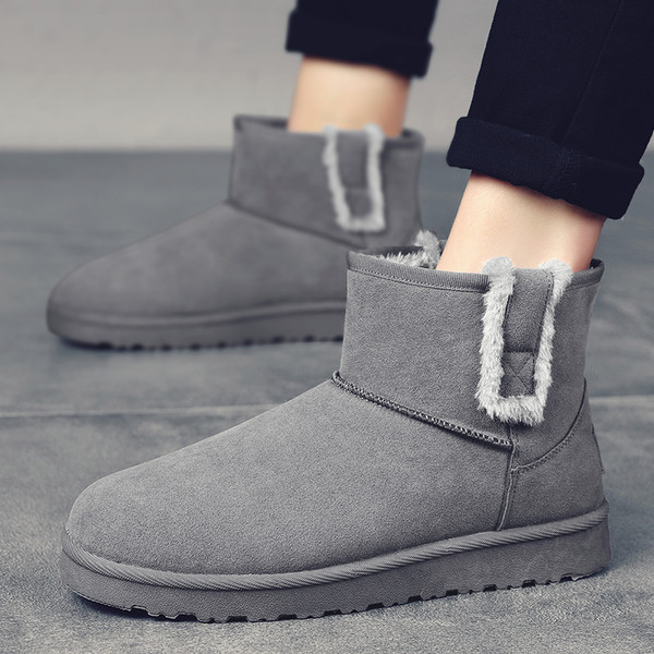 Χειμερινές ανδρικές μπότες από οικολογικό σουέτ με μαλακή επένδυση