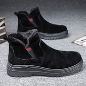 Alkalmi férfi csizma puha öko velúr béléssel