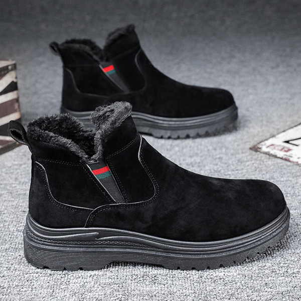 Alkalmi férfi csizma puha öko velúr béléssel