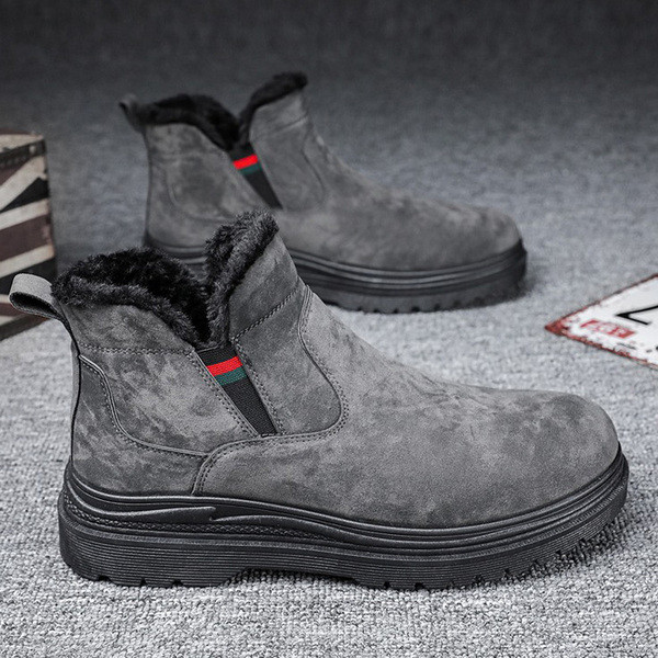 Alkalmi férfi csizma puha öko velúr béléssel