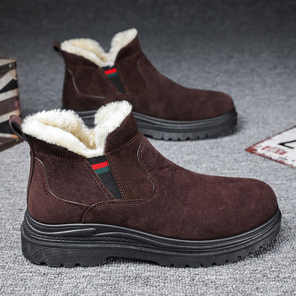 Alkalmi férfi csizma puha öko velúr béléssel