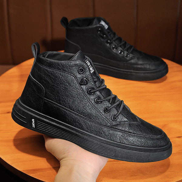 Alkalmi férfi cipő lapos talppal és meleg béléssel