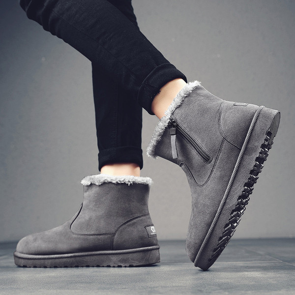 Férfi téli alkalmi csizma meleg béléssel