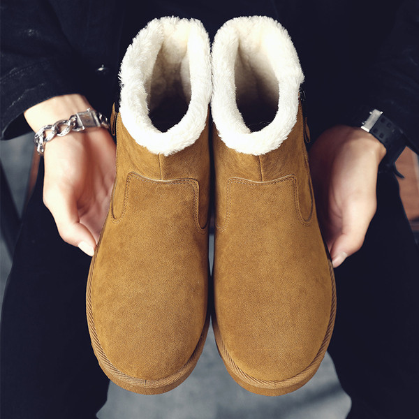 Férfi téli alkalmi csizma meleg béléssel