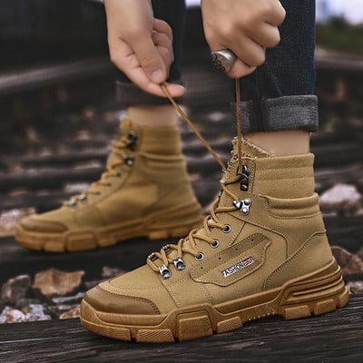 Ανδρικές υφαντικές μπότες με κορδόνια