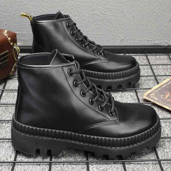 Talvised meeste nahksaapad musta värvi paeltega