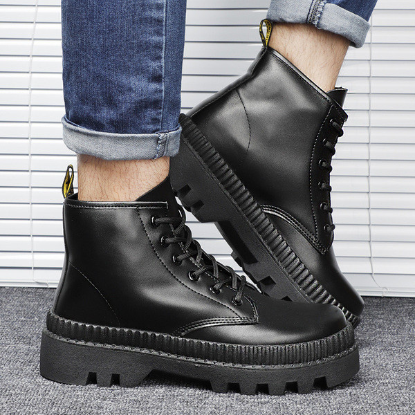 Talvised meeste nahksaapad musta värvi paeltega