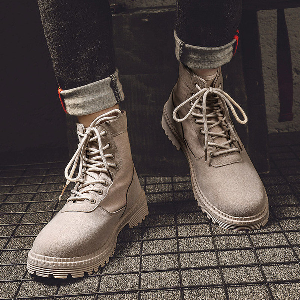 Férfi csizma textil fűzővel