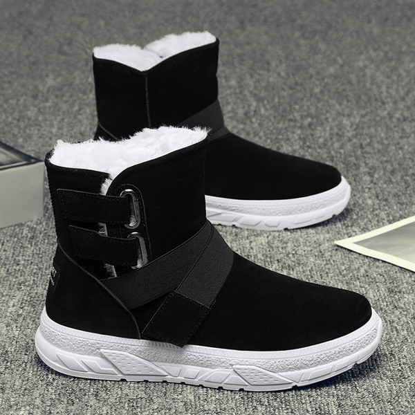 Ökoseemisnahast pehme voodri ja kleebistega meeste talvesaapad