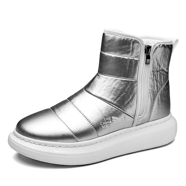 Tõmbluku ja lameda tallaga meeste talvesaapad