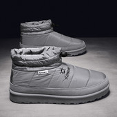 Lapos talpú férfi hétköznapi téli csizma három színben