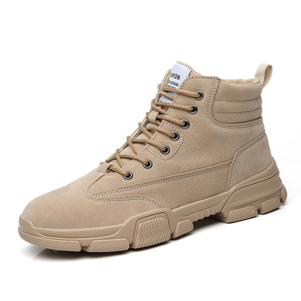 Eko bőrből készült alkalmi férfi csizma fűzővel