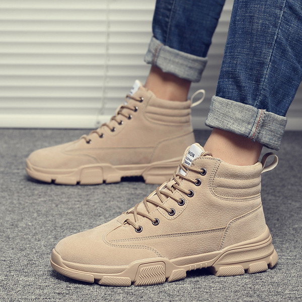 Eko bőrből készült alkalmi férfi csizma fűzővel