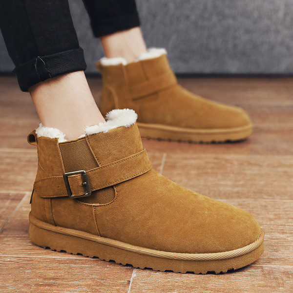 Ανδρικές casual μπότες με αγκράφα και επίπεδη σόλα