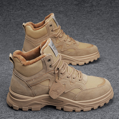 Téli férfi csizma puha béléssel és fűzővel