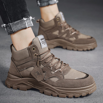 Téli férfi csizma puha béléssel és fűzővel