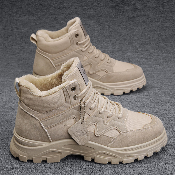 Téli férfi csizma puha béléssel és fűzővel