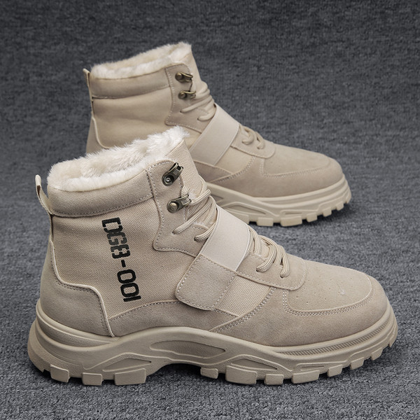 Téli férfi csizma puha béléssel és fűzővel