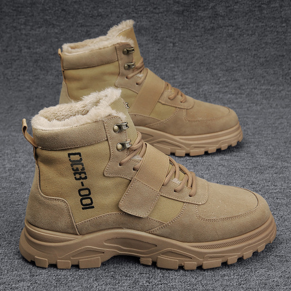 Téli férfi csizma puha béléssel és fűzővel