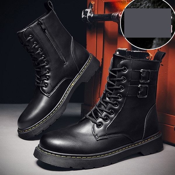 Uus mudel kunstnahast paeltega meeste saapad musta värvi