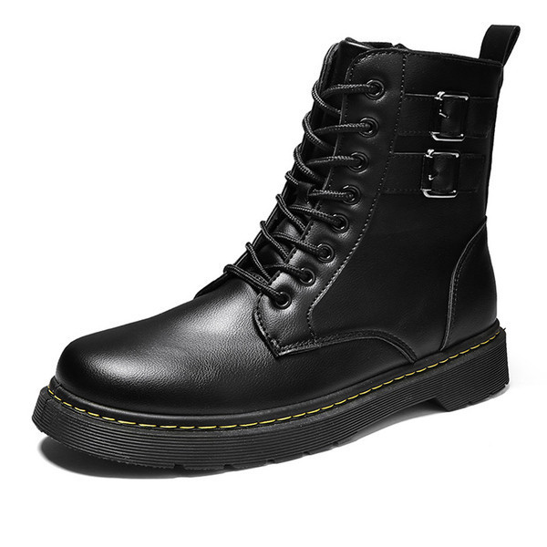 Uus mudel kunstnahast paeltega meeste saapad musta värvi