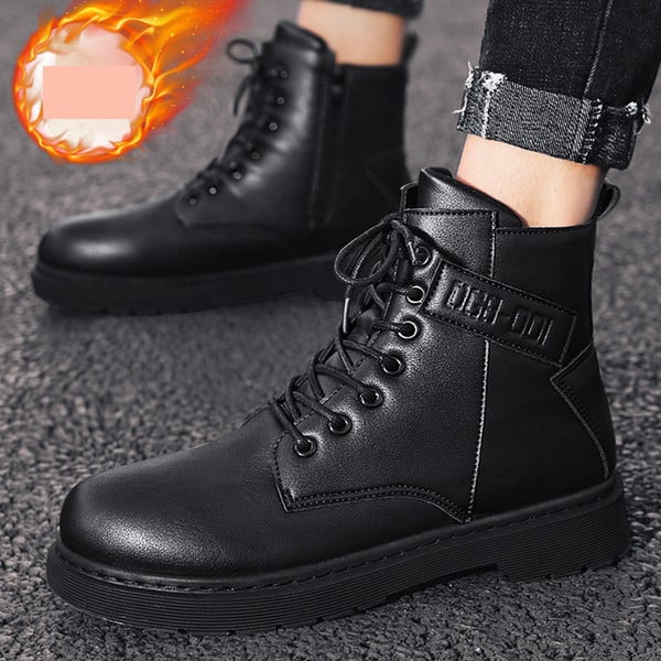 Uus mudel kunstnahast paeltega meeste saapad musta värvi