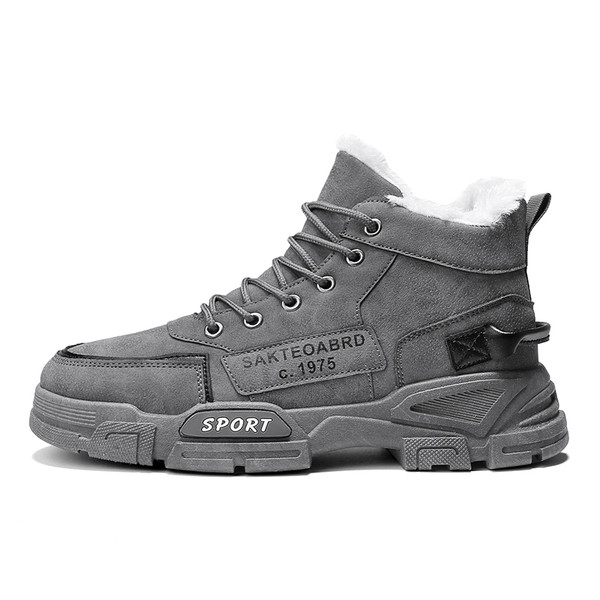 Ανδρικά αθλητικά παπούτσια για το χειμώνα με απαλή επένδυση και επιγραφές