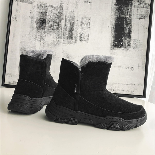 Sooja voodriga ökoseemisnahast talvesaapad meestele