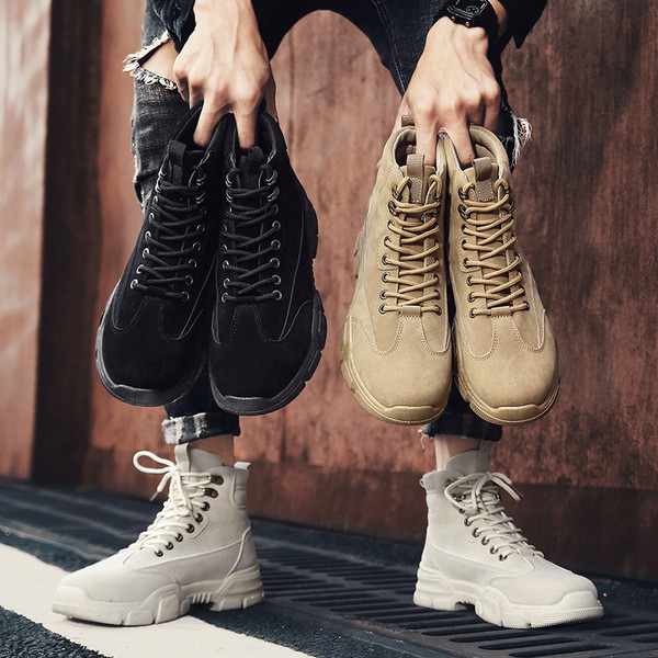 Öko-seemisnahast vabaajapaeltega meeste saapad