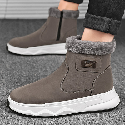 Ζεστές χειμερινές μπότες για άντρες με φερμουάρ