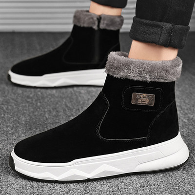 Ζεστές χειμερινές μπότες για άντρες με φερμουάρ