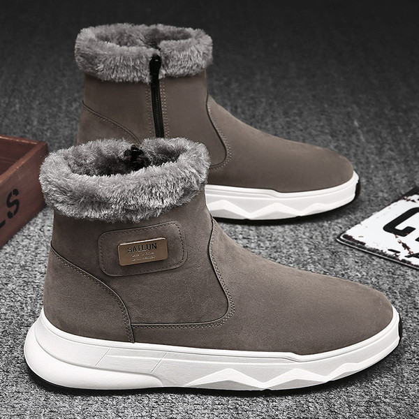 Ζεστές χειμερινές μπότες για άντρες με φερμουάρ