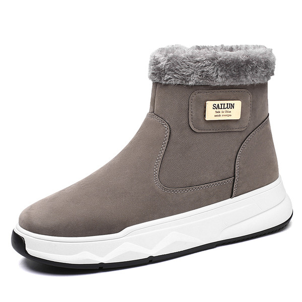 Öko-seemisnahast meeste talvesaapad sulestikuga