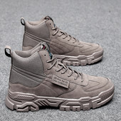 Velúr csizma durva talppal férfiaknak