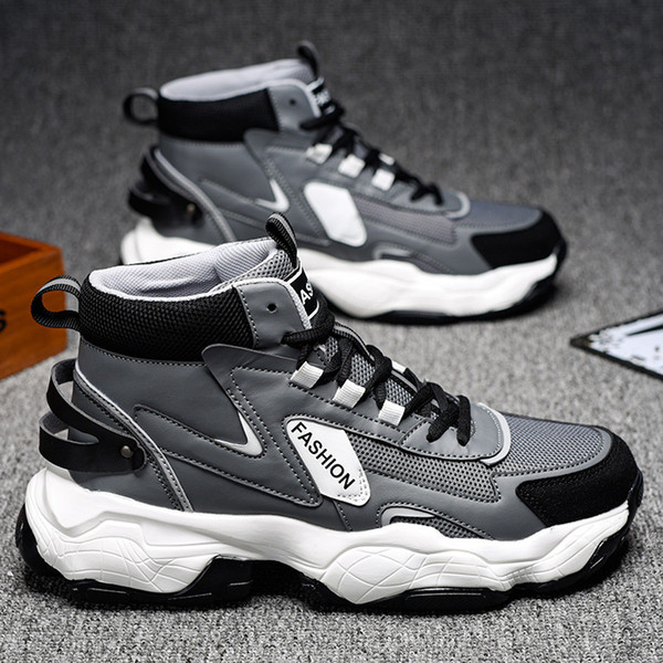 Sport és alkalmi férfi cipő vastag talppal - télre alkalmas